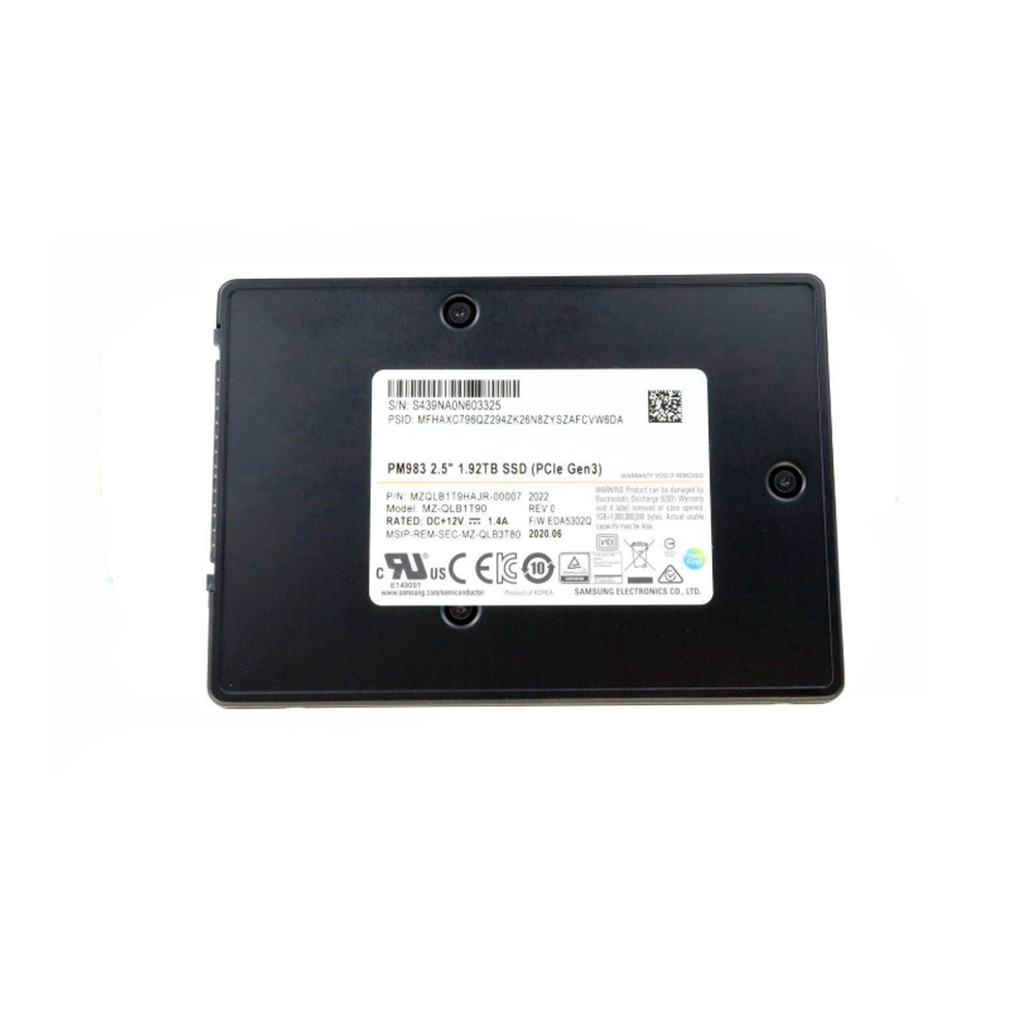 SAMSUNG MZ-QLB1T90 PM983 SSD 1.92TB 2.5″ NVME 32GB/S