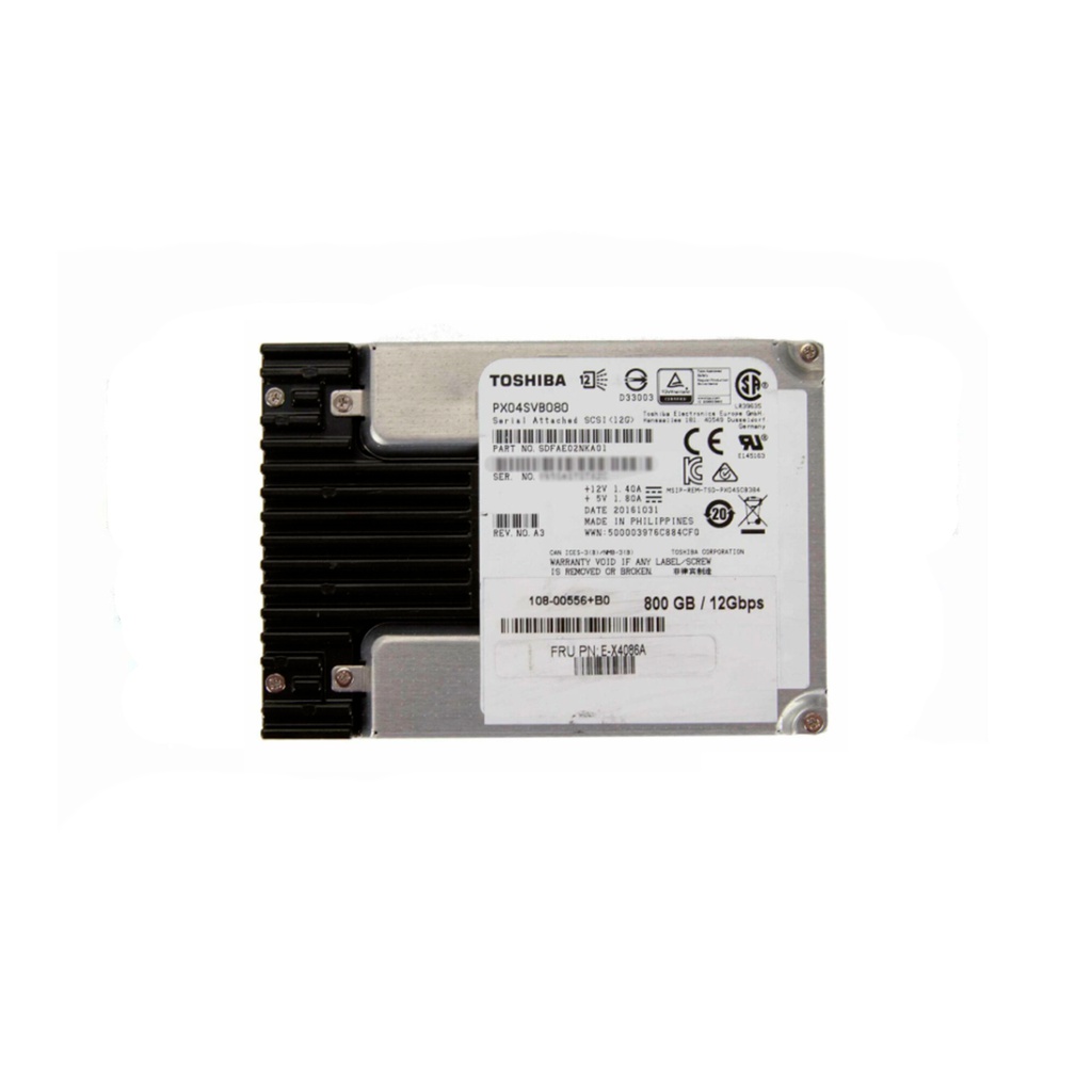 TOSHIBA PX04SVB080 SSD 800GB SAS-3 12GB/S 2.5" - ESPECIAL PARA SERVIDORES