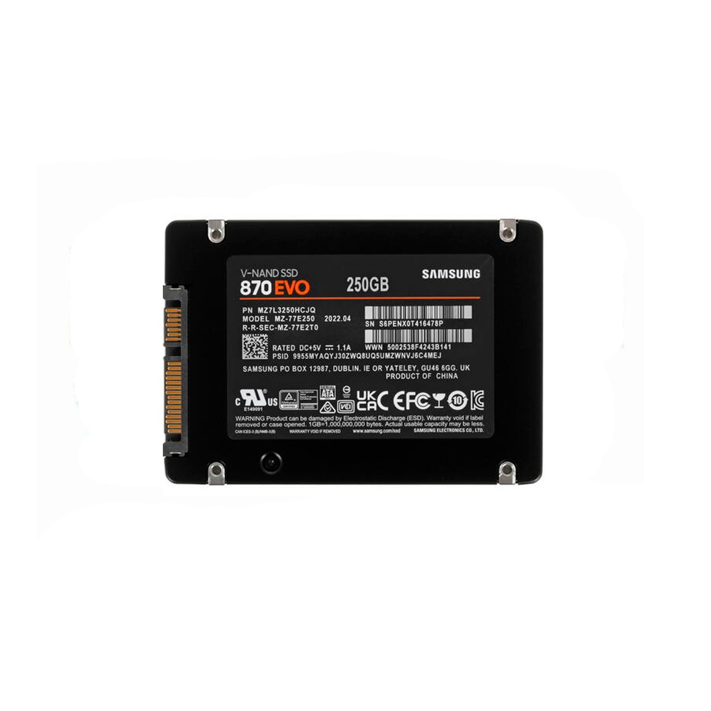 SAMSUNG 870 EVO MZ-77E250 SSD 250GB 2.5″ SATA 6GB/S