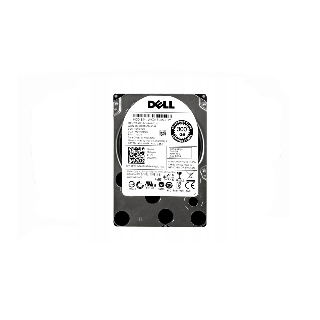 DELL 0CWHNN 300GB HDD 2.5" SAS-2 6GB/S 10K 64MB