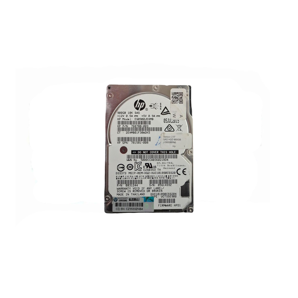HP HUC1890CSS204 900GB HDD 2.5" SAS-3 12GB/S 10K RPM 128MB