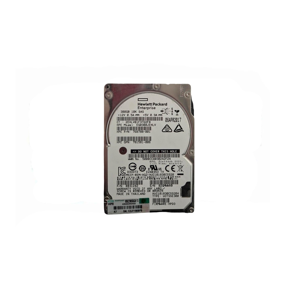 HP HUC1830CSS204 300GB HDD 2.5" SAS-3 12GB/S 10.5K 128MB