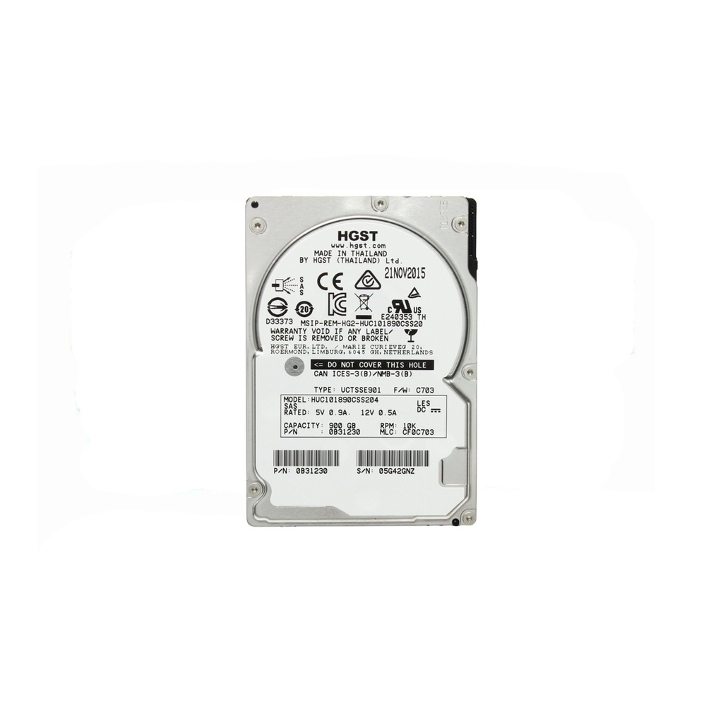 HITACHI HUC101890CSS204 900GB HDD 2.5" SAS-3 12GB/S 10K 128MB