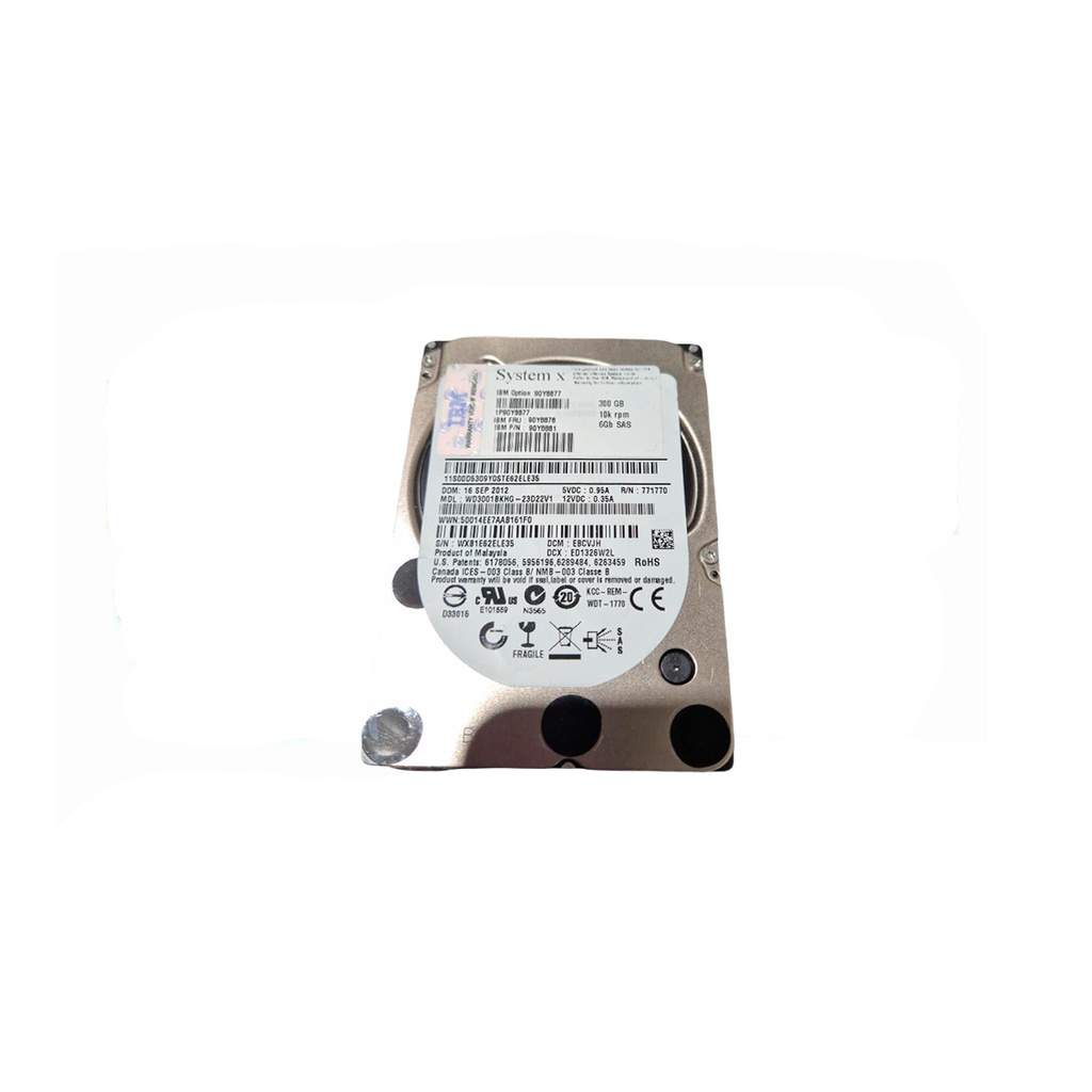 WESTERN DIGITAL WD3001BKHG 300GB HDD 2.5" SAS-2 6GB/S 7.2K 32MB