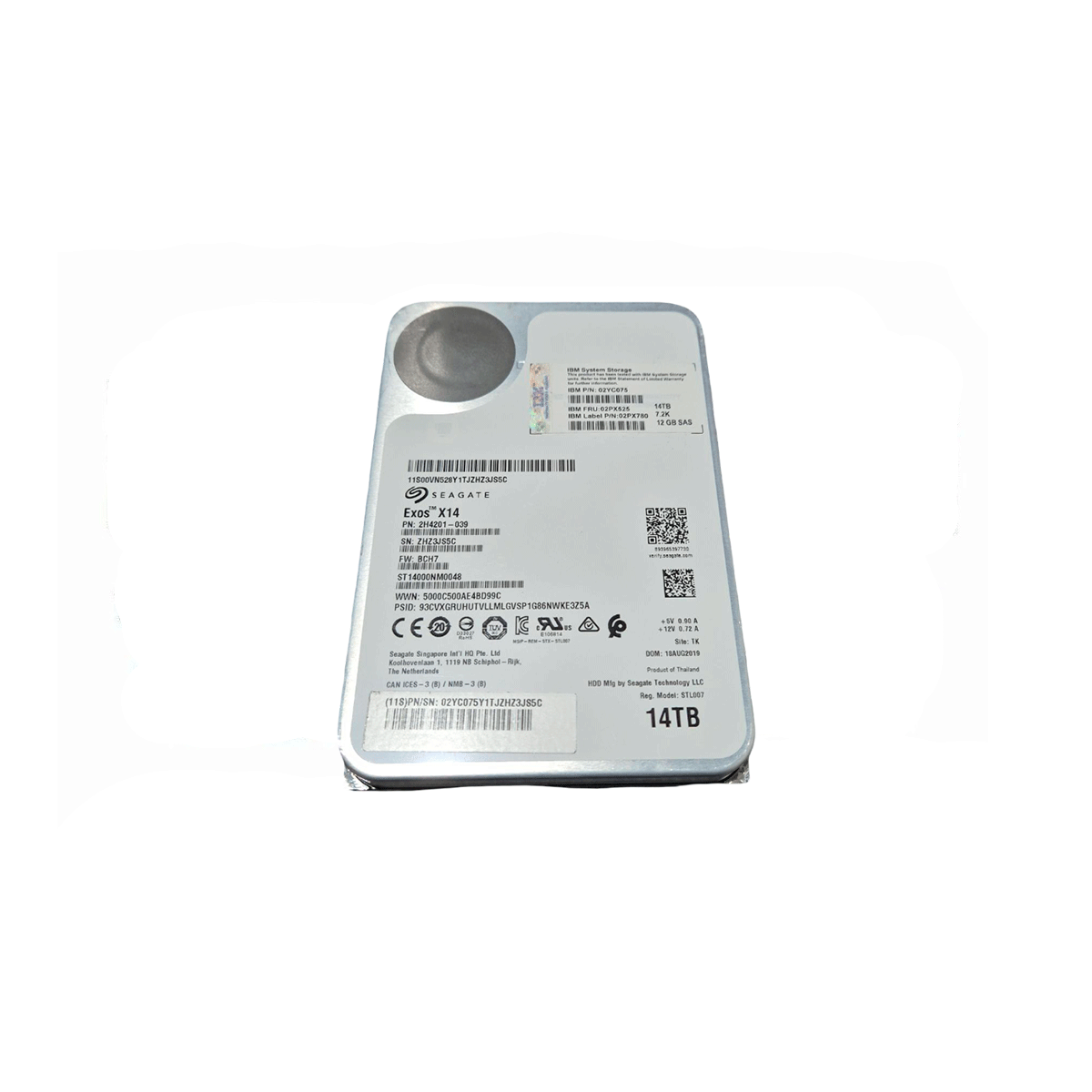 SEAGATE ST14000NM0048 14TB HDD 3.5" SAS-3 12GB/S 7.200 RPM 256MB CACHE