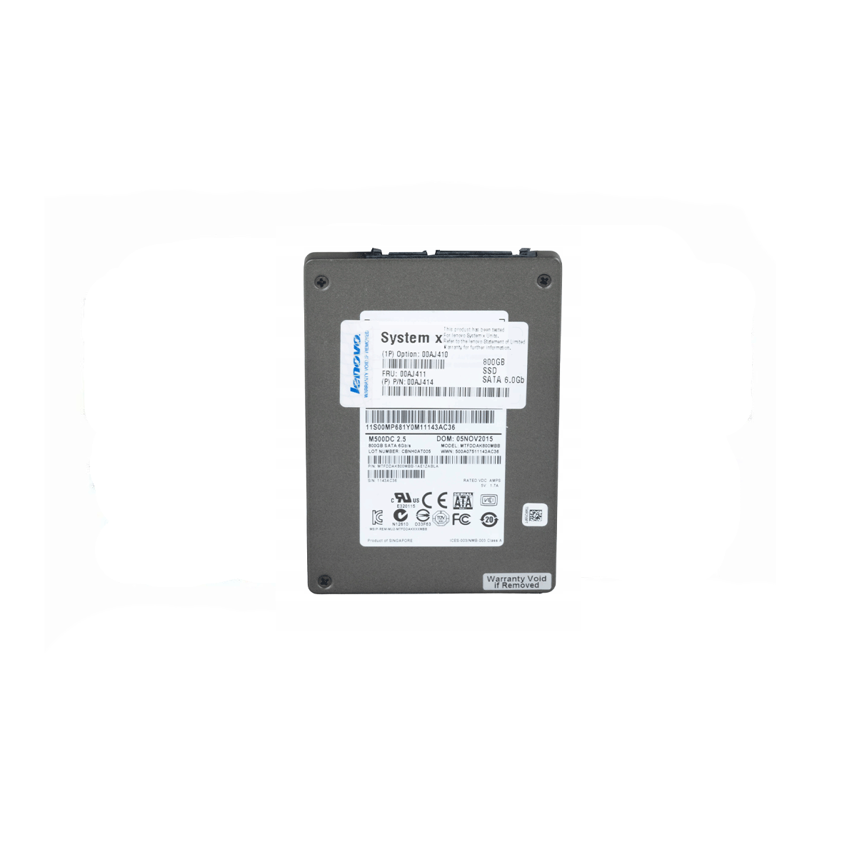 MICRON MTFDDAK800MBB SSD 800GB SATA 6GB/s