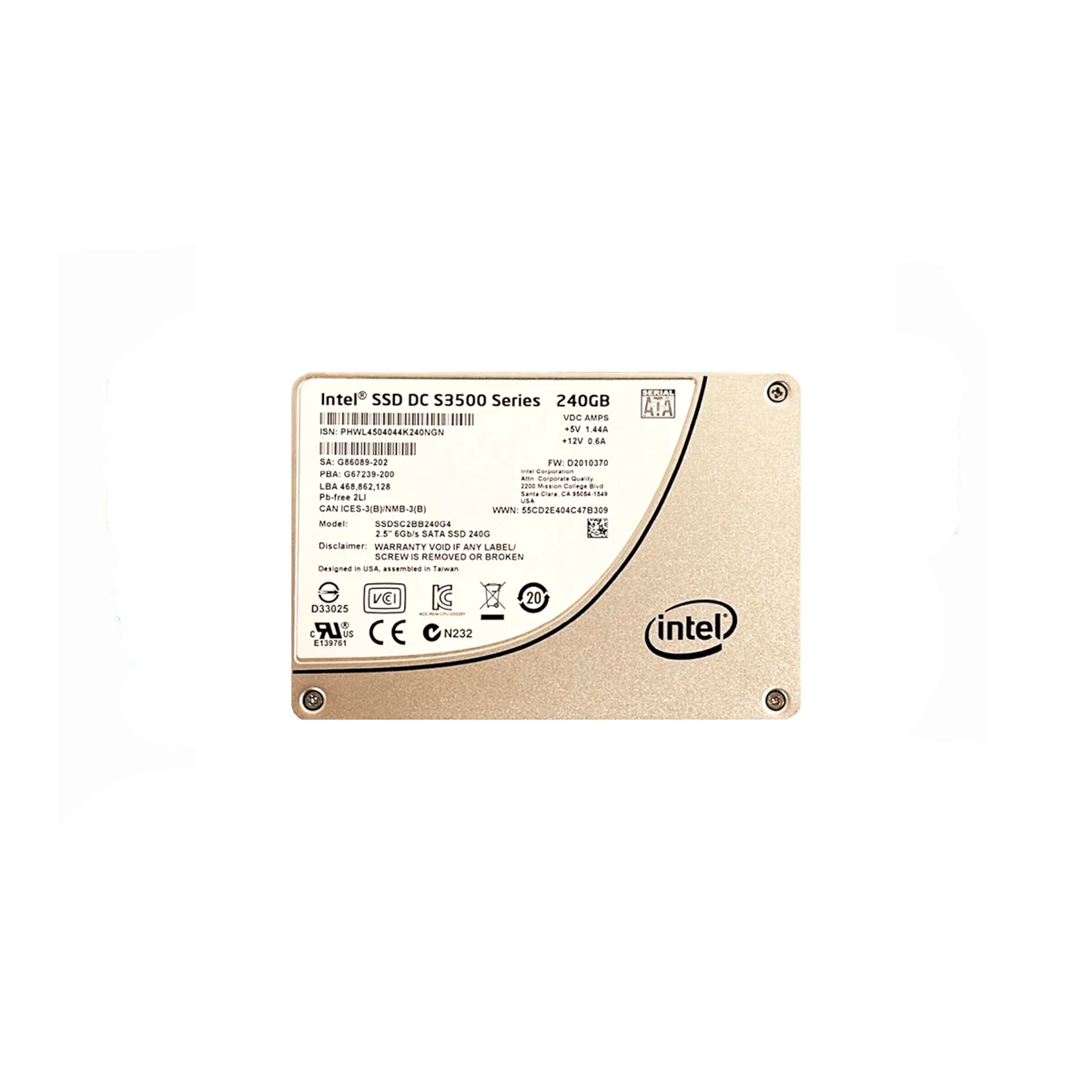 INTEL S3500 SSDSC2BB240G4 SSD 240GB 2.5″ SATA 6GB/S