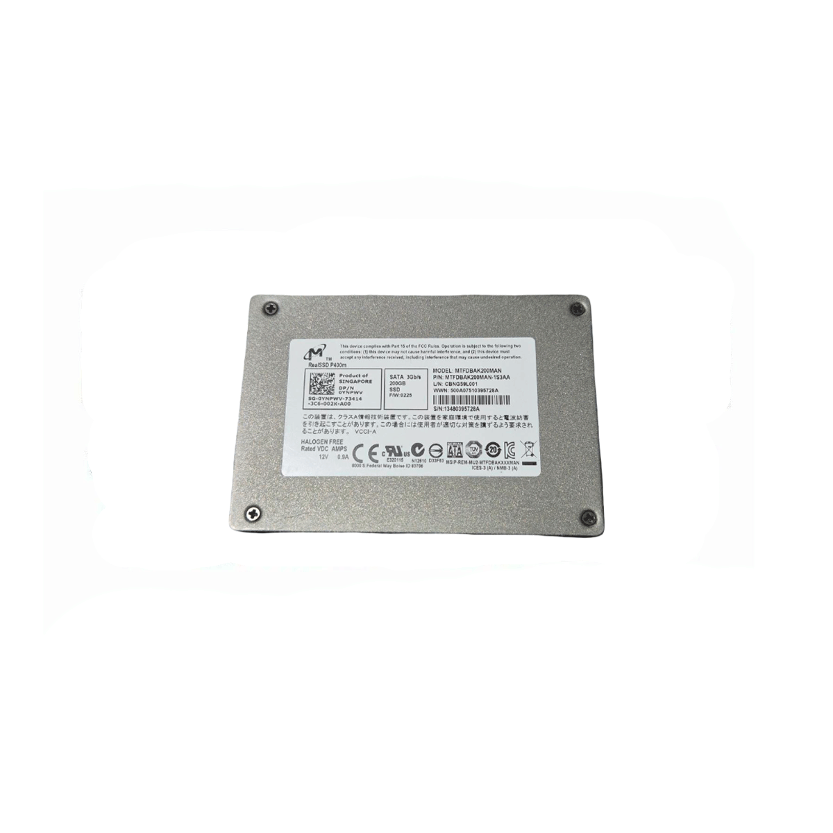 MICRON MTFDBAK200MAN SSD 200GB 2.5" SATA 3GB/S