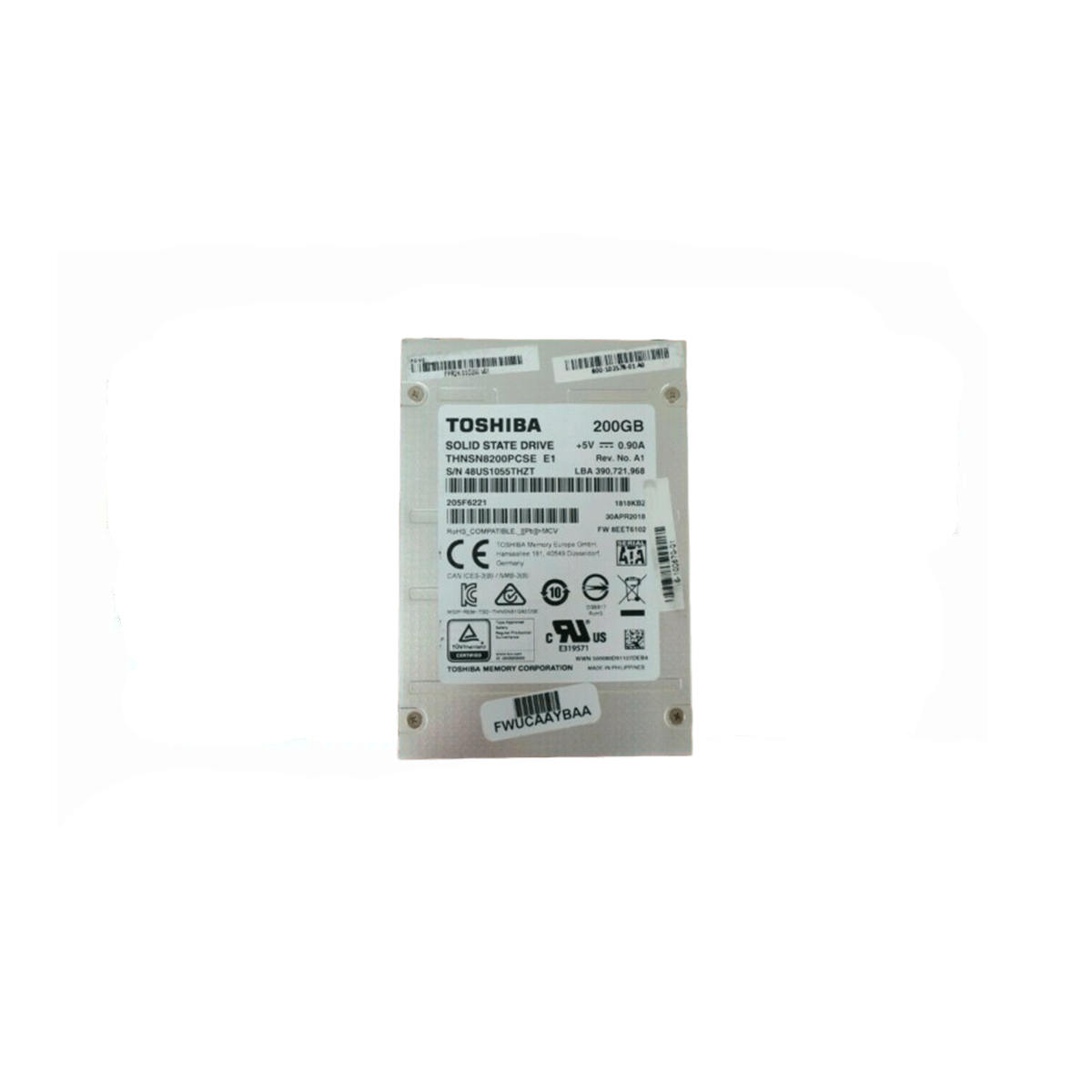 TOSHIBA THNSN8200PCSE SSD 200GB 2.5" SATA 6GB/S