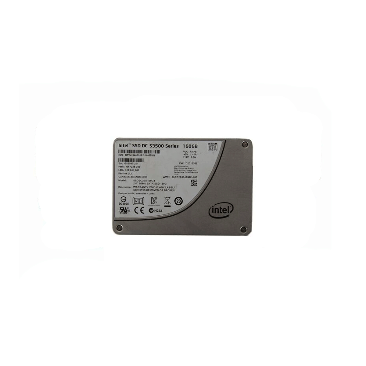 INTEL DC S3500 SERIES SSDSC2BB160G4 SSD 160GB 2.5" SATA 6GB/S
