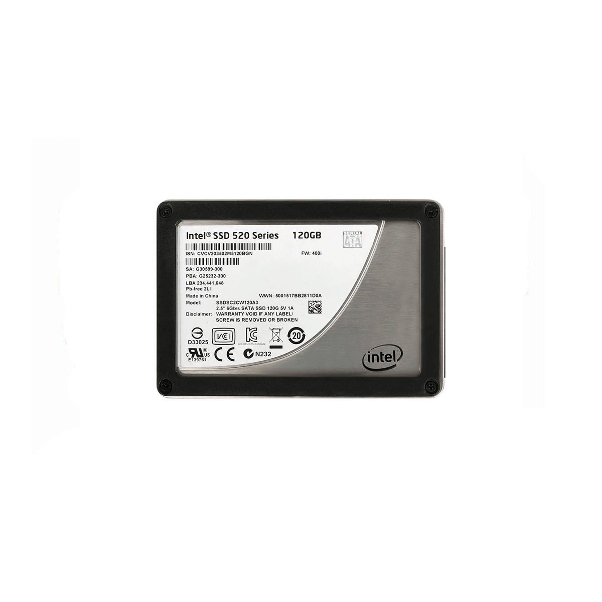 INTEL 520 SERIES SSDSC2CW120A3 SSD 120GB 2.5″ SATA 6GB/S