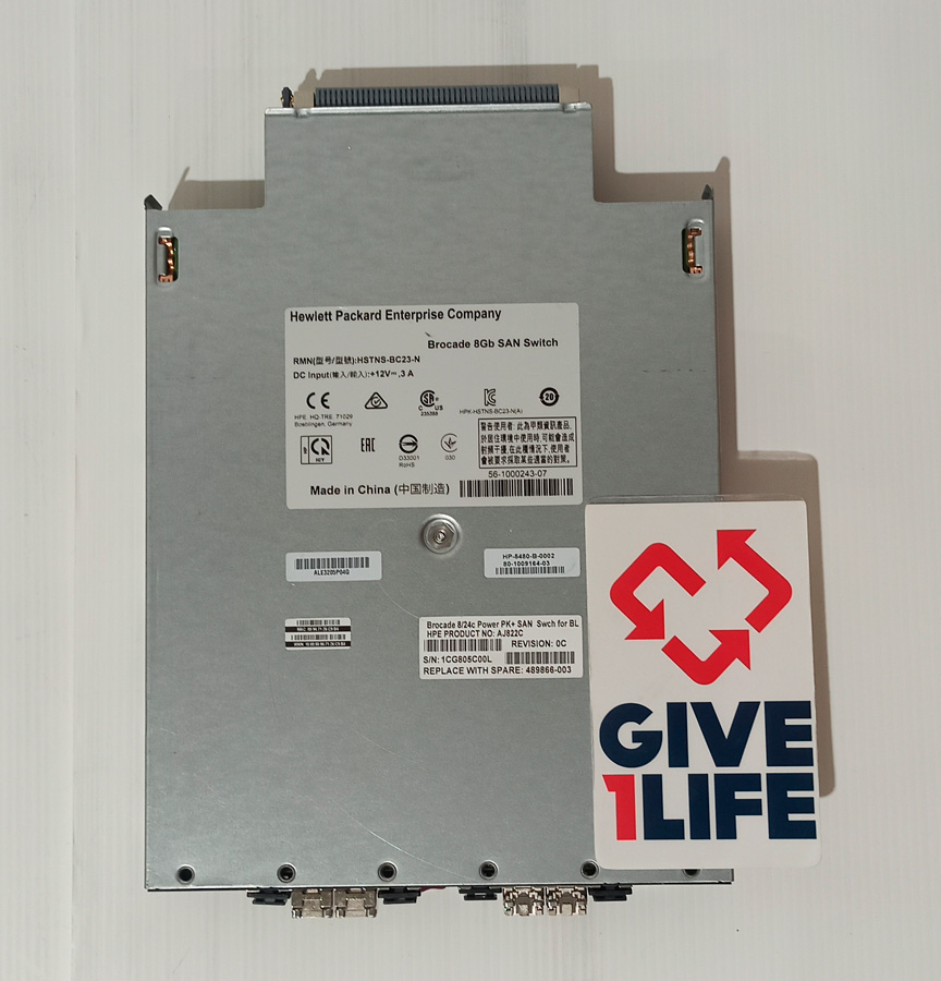 HP AJ822C BROCADE 8GB 8/24C POWER PACK 8-PORT SAN SWITCH