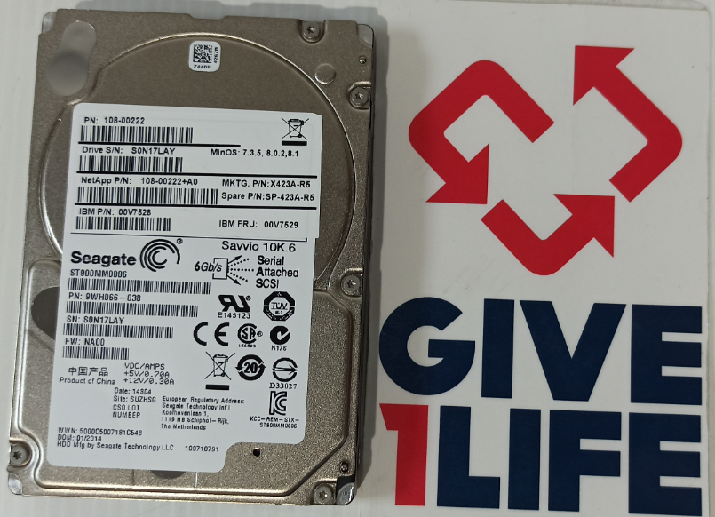 SEAGATE ST900MM0006 HDD 900GB 2.% SAS 6GB/S 10K RPM - 9WH066-038