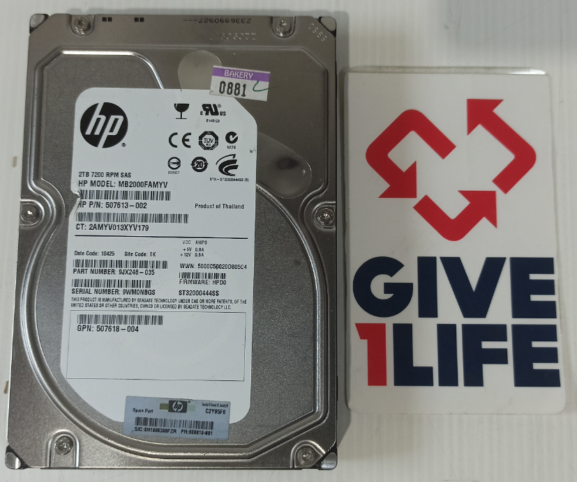 HP ST32000444SS HDD 2TB 3.5" SAS 6GB/S 7.2K RPM - 507613-002