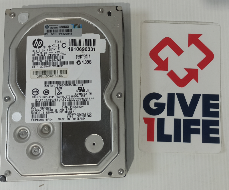 HP HUS724030ALS640 HDD 3TB 3.5" SAS 6GB/S 7.2K RPM - 698695-002