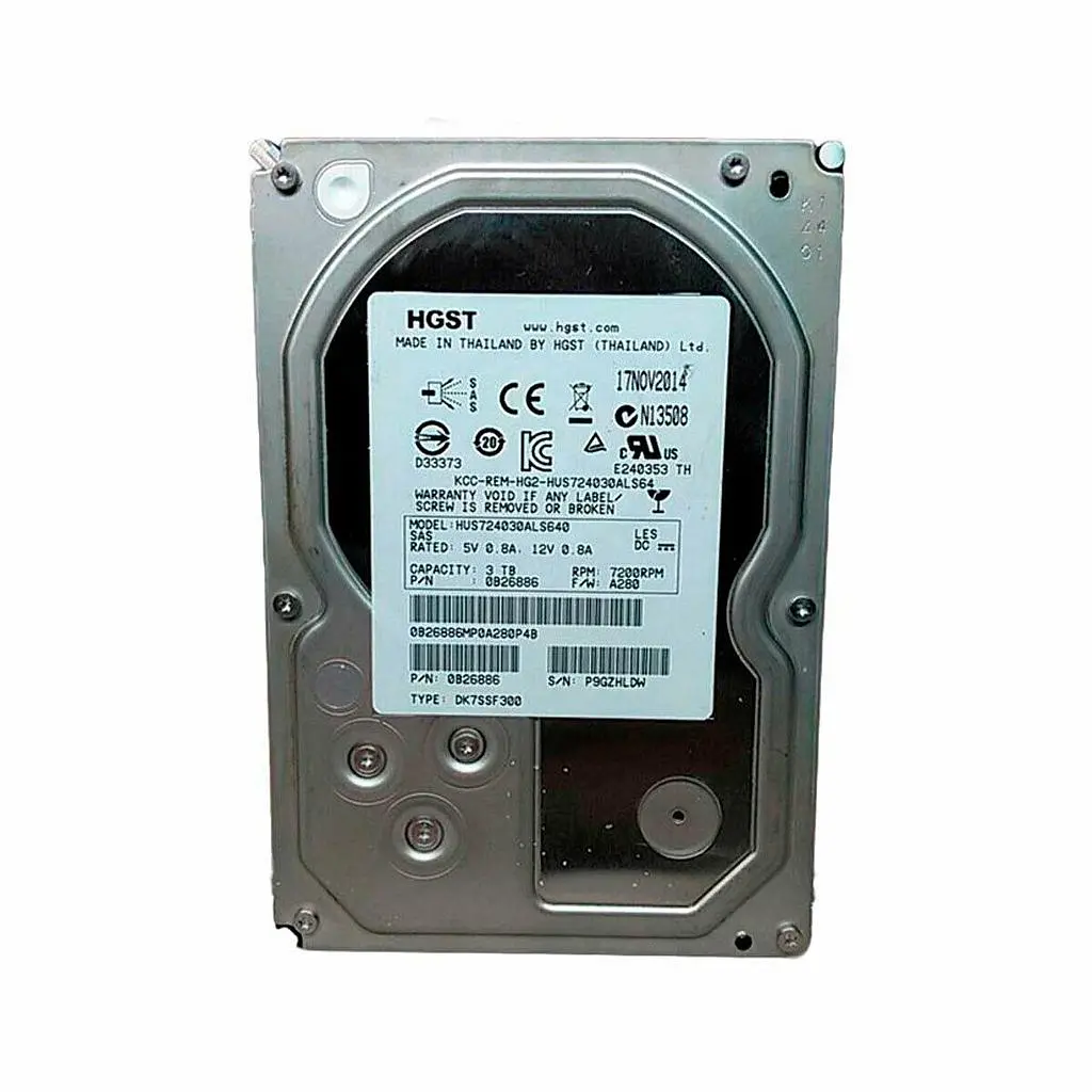 HITACHI HUS724030ALS640 3TB SAS HDD 3.5" 7.2K RPM 6GB/s SERVIDOR