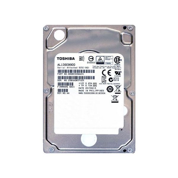 4xTOSHIBA AL13SEB900 900GB HDD SAS 2.5" 6GB/S 10K RPM FOR SERVER