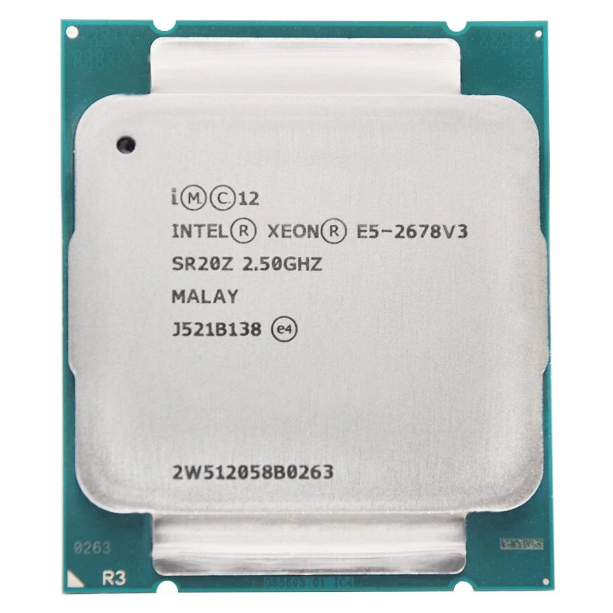 Intel Xeon E5-2678 V3 (12 Núcleos/24 Hilos) @3.10GHz Turbo Speed
