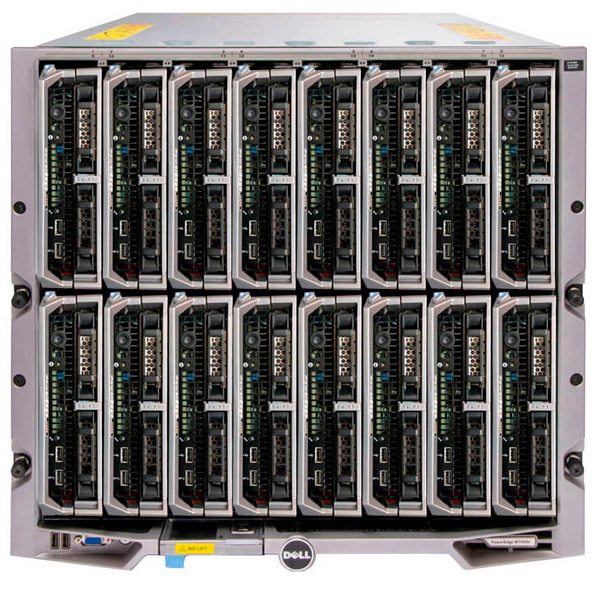 DELL M1000e Blade + 16 x M620 768GB RAM 192Co/384Th + 2X M8024-K
