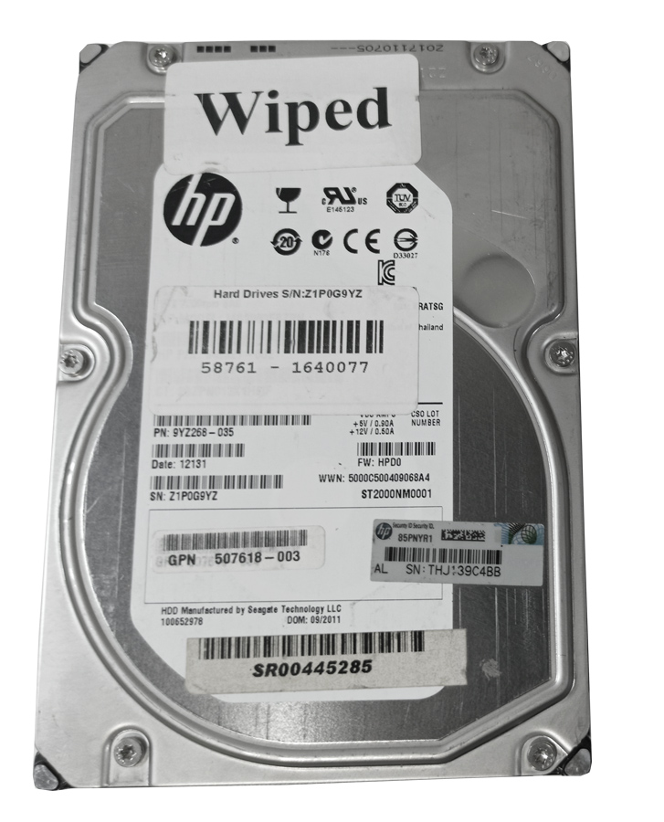 HPE ST2000NM0001 2TB HDD SAS-2 3.5" 6GB/S 7.2K - 649327-002