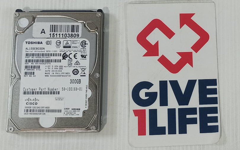 TOSHIBA AL15SEB030N 300GB HDD SAS-3 2.5" 12GB/S 10K 128MB CACHÉ