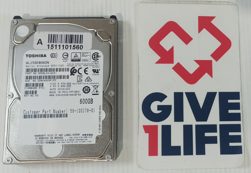 TOSHIBA AL15SEB060N 600GB HDD SAS-3 2.5" 12GB/S 10K 128MB CACHÉ