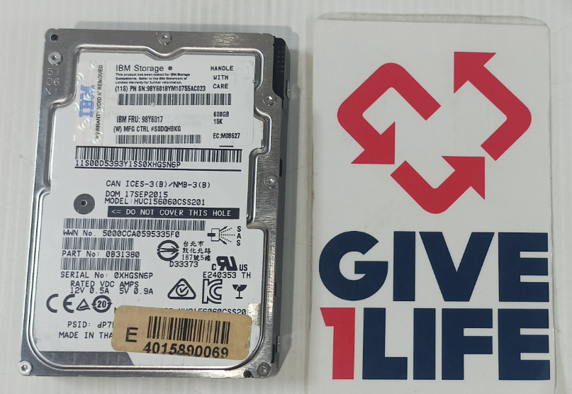 HITACHI HUC156060CSS201 600GB HDD SAS-3 2.5" 12GB/S 15K 128MB