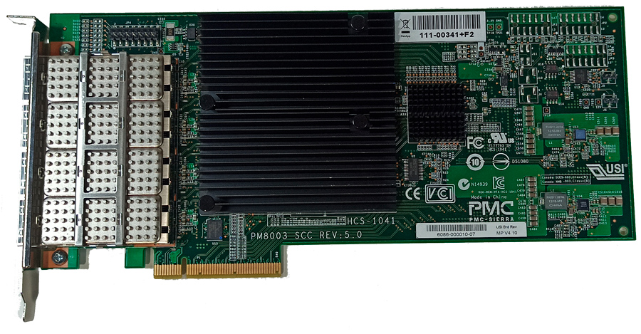 NETAPP CONTROLADOR PMC-SIERRA PM8003 v5 SAS 4 PUERTOS QSFP 3/6GB - 111-00341+F2