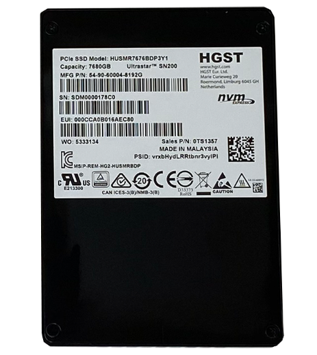 HITACHI HUSMR7676BDP3Y1 7.68TB SSD NVMe 2.5" SSF PCIe 3.0 x4 32GB/S