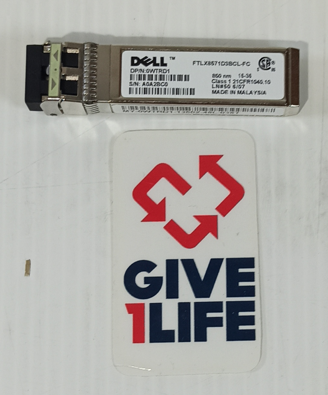 DELL FTLX8571D3BCL-FC TRANSCEIVER 10G SFP+ 850NM - WTRD1