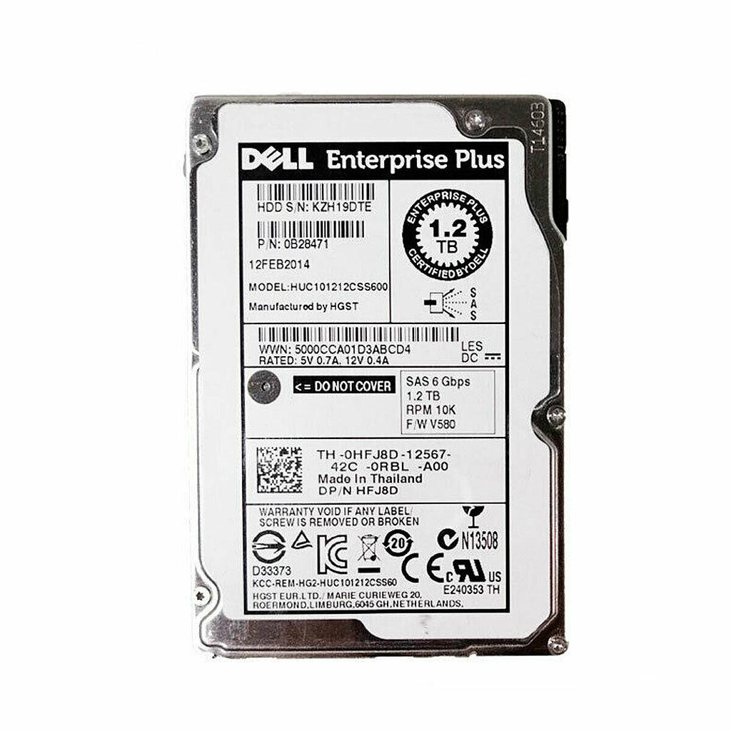 DELL HFJ8D/HUC101212CSS600 1.2TB HDD 2.5" SAS-2 6GB/S 10K 64MB