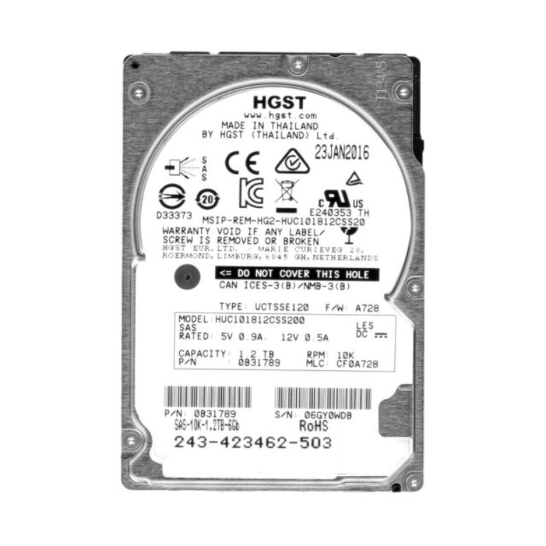 HITACHI HUC101812CSS200 1.2TB HDD 2.5" SAS-3 12GB/s 128MB CACHE - SERVIDORES