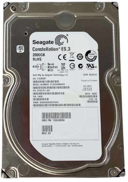SEAGATE ST2000NM0023 2TB HDD 3.5" SAS-2 6GB/S 7.2K RPM 128MB CACHE - SERVIDORES