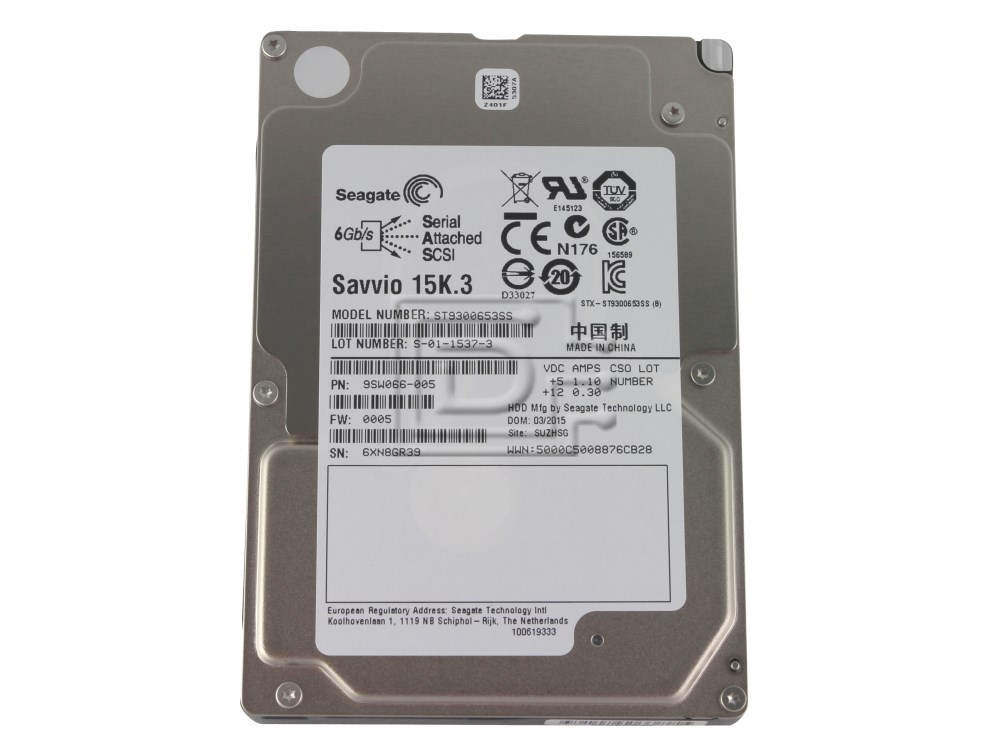 SEAGATE ST9300653SS 300GB HDD 2.5" SAS-2 6GB/S 15K RPM 64MB CACHE - SERVIDORES
