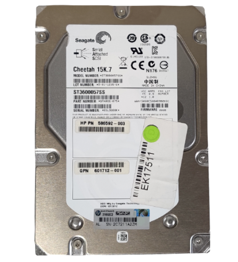 SEAGATE ST3600057SS 600GB HDD 3.5 SAS-2 6GB/S 15K CACHE 64MB - SERVIDORES