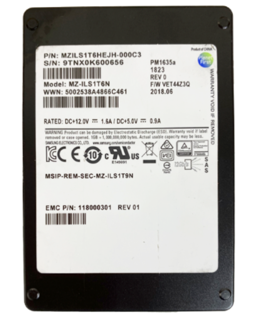 SAMSUNG PM1635a MEMORIA ESTADO SOLIDO SSD 1.6TB SAS3 12 GB/S MZILS1T6HEJH-000C3