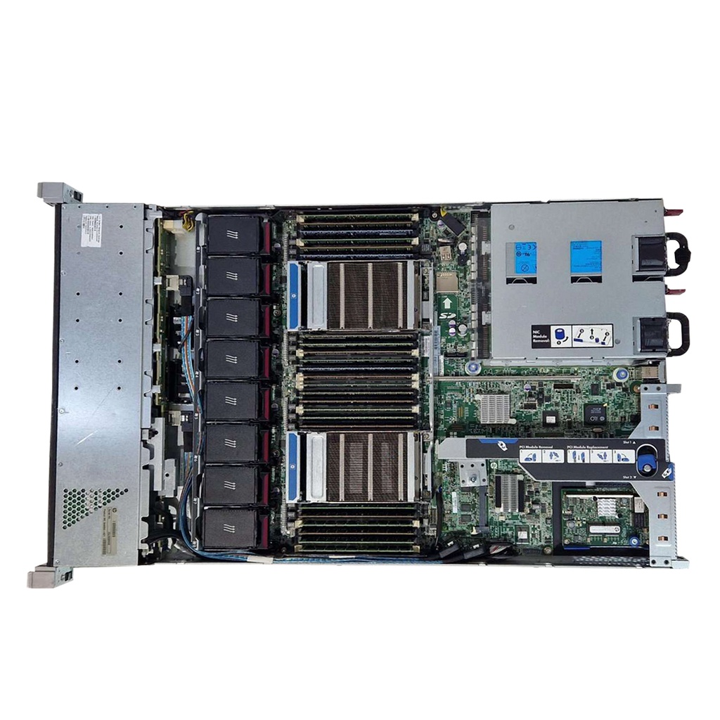 DL360P G8 10SFF 2X E5-2630(12CORES/24THREADS) + 48GB DDR3 + P420i + 2PSU