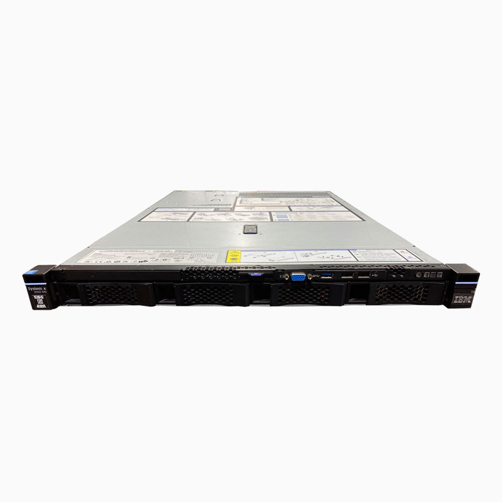 Servidor Rack IBM X3550 M5 4LFF 2xE5-2620V3 + 32GB DDR4 + M5210 + 1PSU 5463-AC1