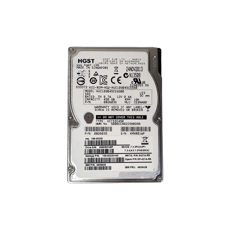 HITACHI HUC109045CSS600 450GB HDD 2.5" SAS-2 6GB/S 10K 64MB