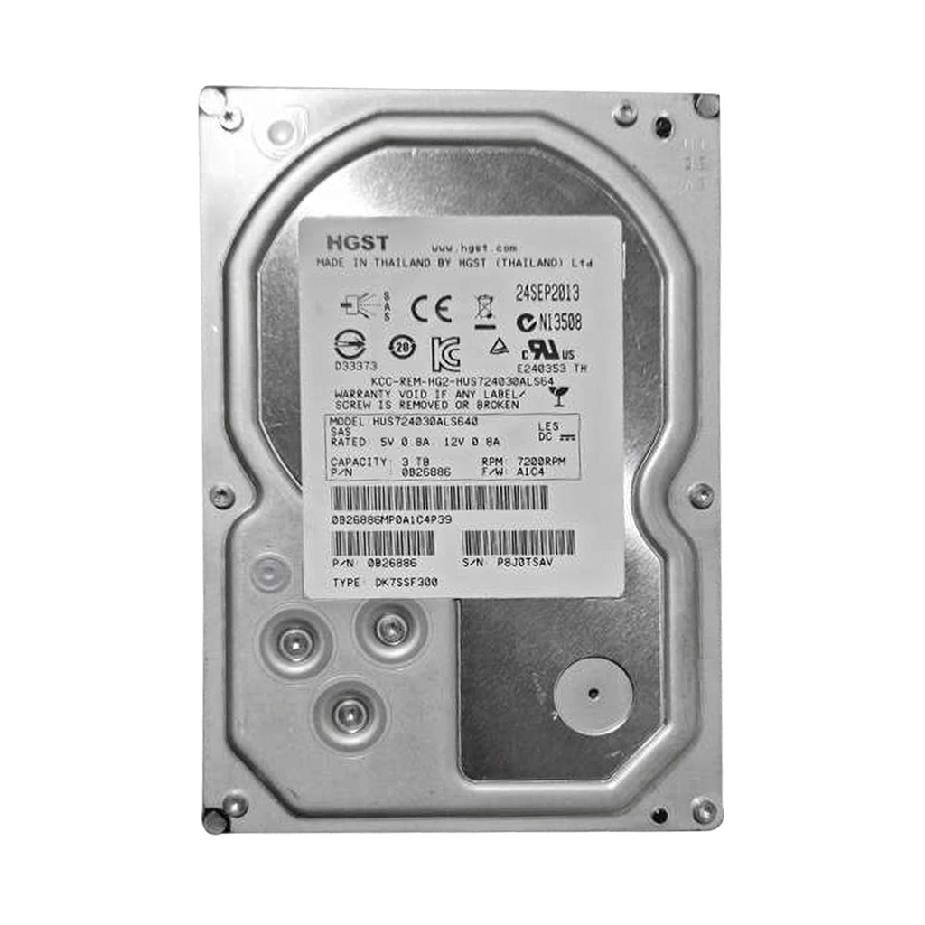 HITACHI HUS724030ALS640 3TB HDD 3.5" SAS-2 6GB/S 7.200 RPM 64MB CACHÉ