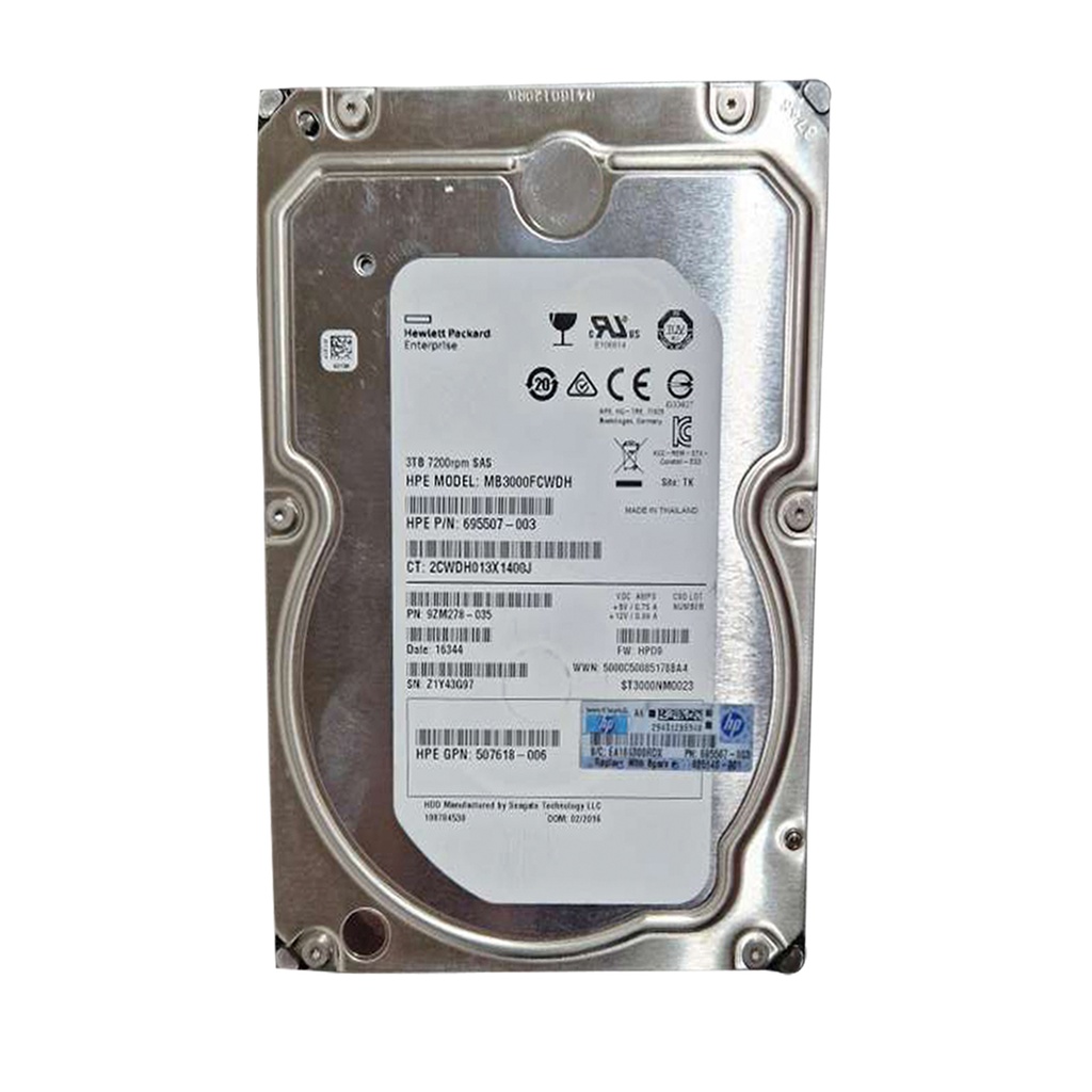 HPE ST3000NM0023 3TB HDD 2.5" SAS-2 6GB/S 7.2K 128MB - 695507-007 / 9ZM278-036