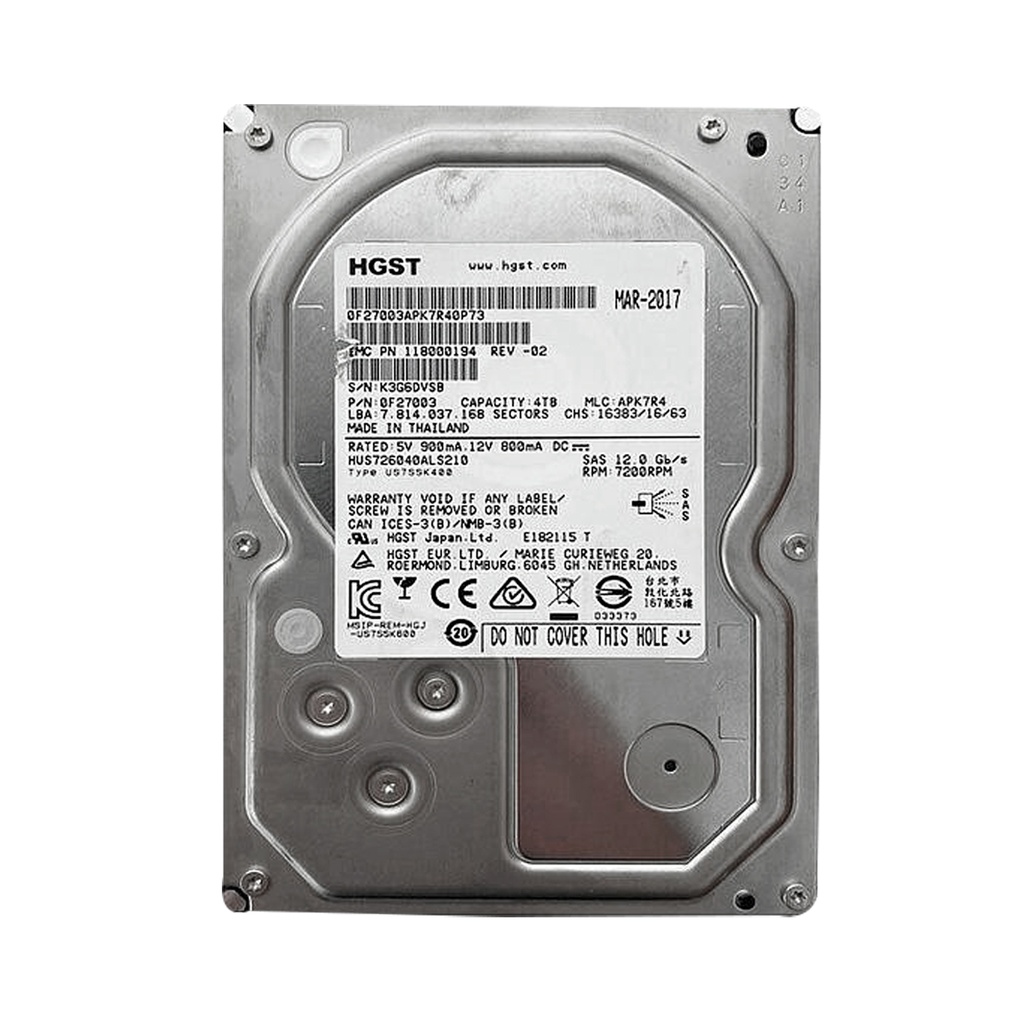 HITACHI HUS726040ALS210 4TB HDD 3.5" SAS-3 12GB/S 7.200 RPM 128 CACHÉ SERVIDORES