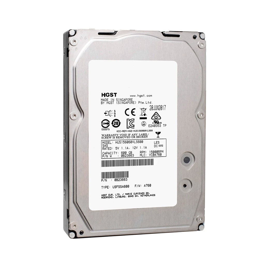 HITACHI 4X HUS156060VLS600 600GB HDD 3.5" SAS-2 6GB/S 15.000 RPM 64MB CACHÉ