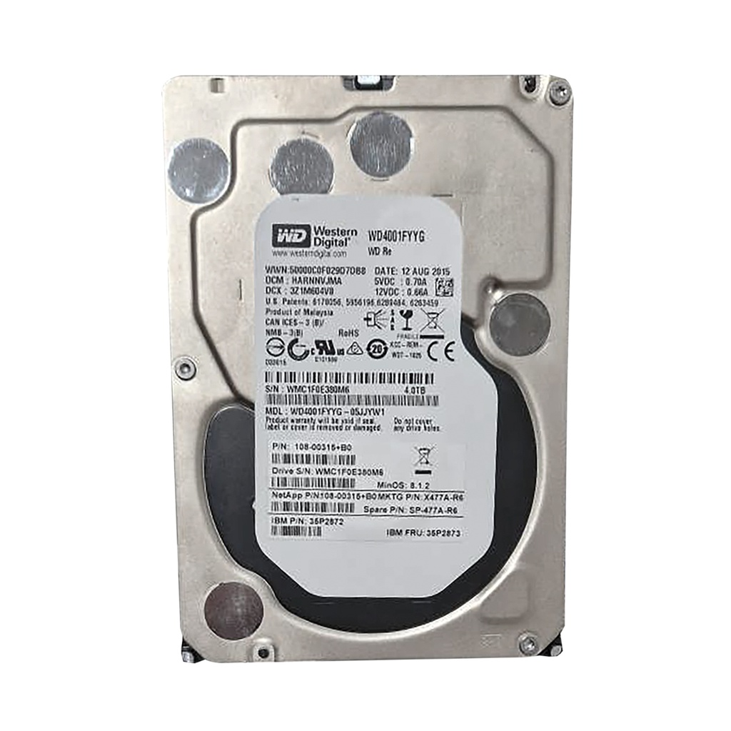 WESTERN DIGITAL WD4001FYYG 4TB HDD 3.5" SAS-2 6GB/S 7.200RPM 32MB CACHÉ SERVIDOR