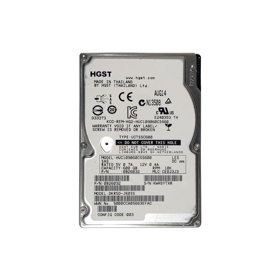 HITACHI HUC109060CSS600 600GB HDD 2.5" SAS-2 6GB/S 10K 64MB