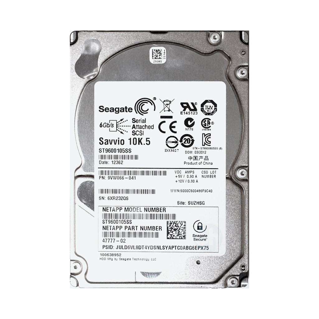 SEAGATE ST9600105SS 600GB HDD 2.5" SAS-2 6GB/S 10K 64MB