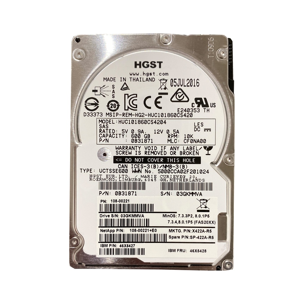 HITACHI HUC101860CS4204 600GB HDD 2,5" SAS-3 12GB/S 10K 128MB