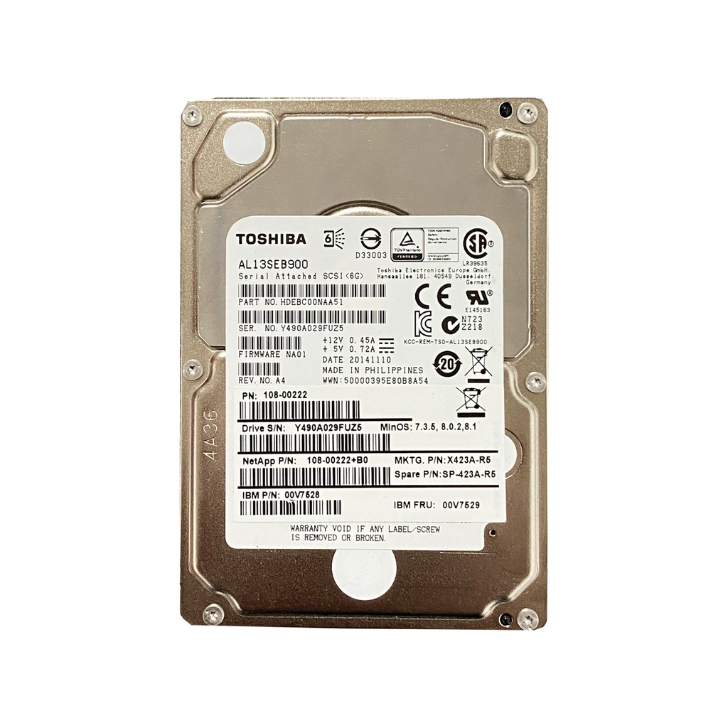TOSHIBA AL13SEB900 900GB HDD 2.5" SAS-2 6GB/S 10K 64MB