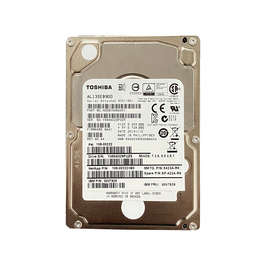 TOSHIBA AL13SEB900 900GB HDD 2.5" SAS-2 6GB/S 10K 64MB