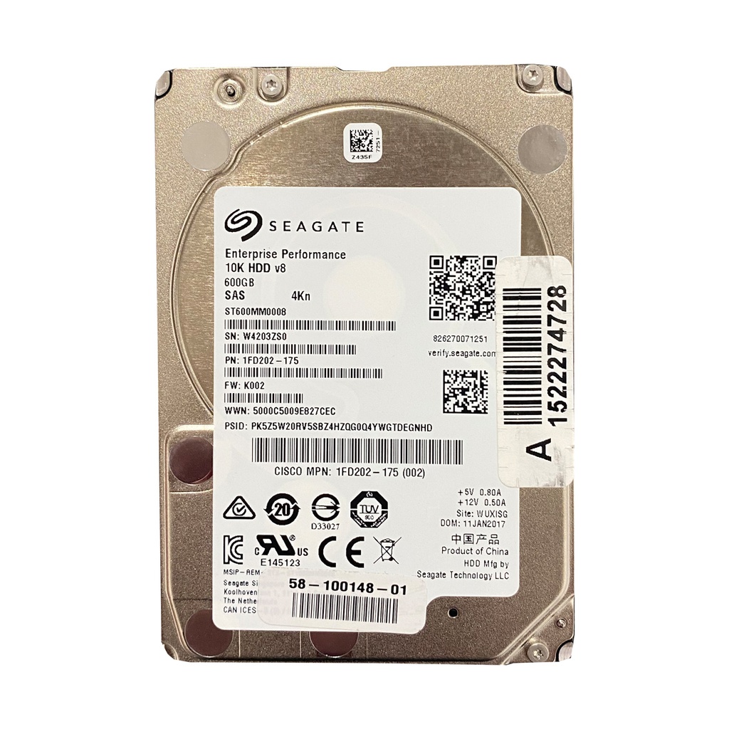 SEAGATE ST600MM0008 600GB HDD 2.5" SAS-3 12GB/S 10K 128MB 4KN